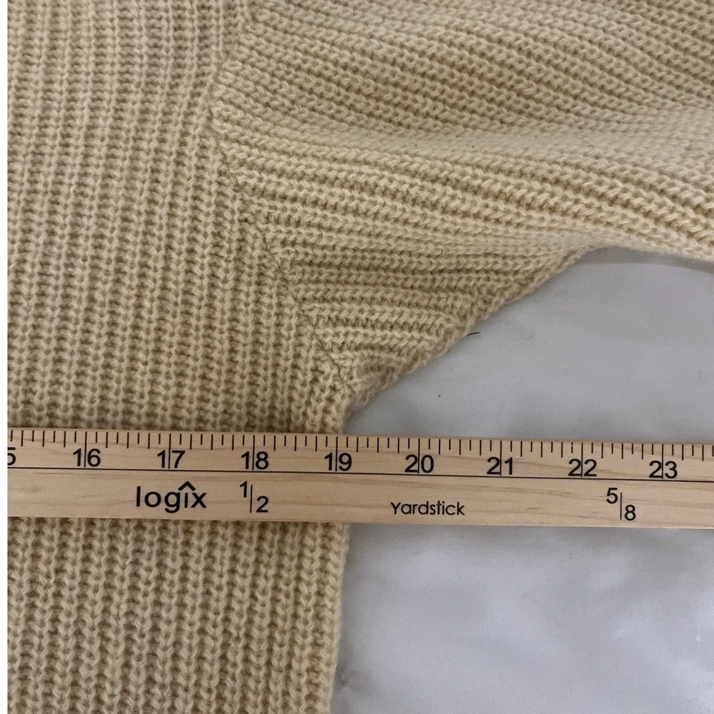 Vintage The Sheepery Wool Mock Neck Ribbed Sweater Pullover Size XS EU‎ 34-36